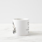 Elegant zwart-wit ivoor Kerstversiering Espresso Kop (Voorkant)