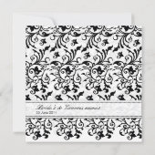 Elegant zwart-wit kaart (Achterkant)