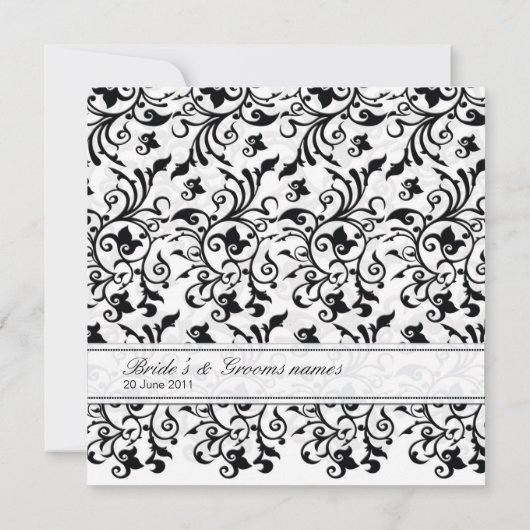 Elegant zwart-wit kaart (Achterkant)