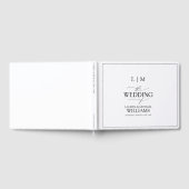 Elegant zwart-wit kalligrafie monogram gastenboek (Volledig)