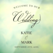 Elegant Zwart Wit Kalligrafie Trouwteken Decal (Vel 3)