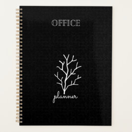 Elegant zwart wit kantoor planner