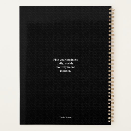 Elegant zwart wit kantoor planner (Achterkant)