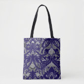 Elegant zwart-wit kantpatroon tote bag (Voorkant)