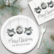 Elegant zwart wit kerstfeest