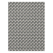 Elegant zwart wit Kerstmis ornament patroon Tafelkleed (Voorkant)