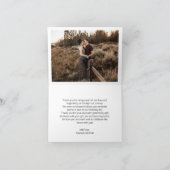 Elegant zwart-wit klassieker bedankt kaart (Binnen)