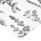 Elegant zwart wit kruiden tuin patroon tafelkleed (Gekanteld)