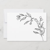 Elegant zwart & wit kuifje bedankkaart (Achterkant)