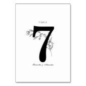 Elegant zwart & wit kuifje kaart (Achterkant)