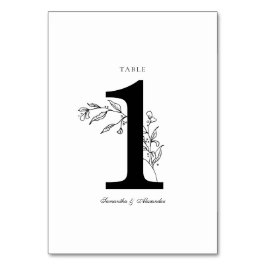 Elegant zwart & wit kuifje kaart