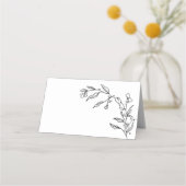 Elegant zwart & wit kuifje plaatskaartje (Achterkant)