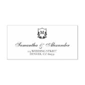 Elegant zwart & wit kuifje  zelfinktende stempel (Design)