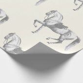 Elegant Zwart Wit Lipizzaner Paard Cadeaupapier (Hoek)