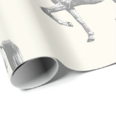 Elegant Zwart Wit Lipizzaner Paard Cadeaupapier (Rol Hoek)