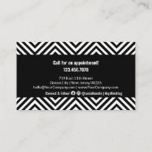 Elegant zwart-wit Logo Social Media Call Klantenkaartje (Achterkant)
