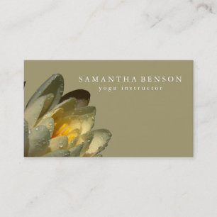 Elegant zwart-wit Lotus Bloem Logo Yoga Bedrijf Visitekaartje