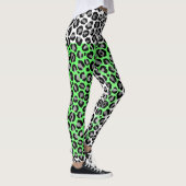 Elegant Zwart Wit Luipaard Dierenprint Leggings (Rechts)