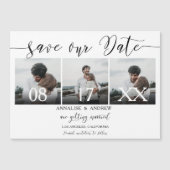 Elegant zwart wit manuscript 3 foto's sparen de da (Voorkant)