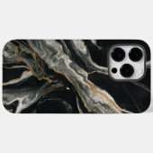 Elegant zwart wit marmer Case-Mate iPhone case (Achterkant (horizontaal))