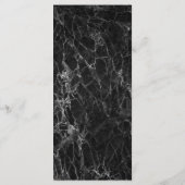 Elegant zwart wit marmer faux goud folie script menu (Achterkant)