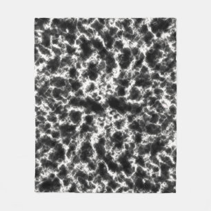 Elegant zwart-wit marmer fleece deken
