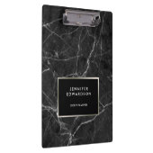 Elegant zwart wit marmer patroon gepersonaliseerd klembord (Rechts)