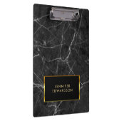 Elegant zwart wit marmer patroon professional klembord (Rechts)