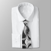 Elegant zwart-wit marmer stropdas (Gebonden)