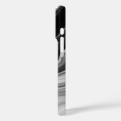 Elegant zwart-wit marmeren wervelpatroon Case-Mate iPhone case (Achterkant / Links)