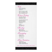 Elegant Zwart & Wit Meisje Bloemen Damasks Reclamekaart (Achterkant)