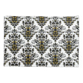 Elegant zwart-wit met aanraking van gouddemper kussensloop (Achterkant-Links)