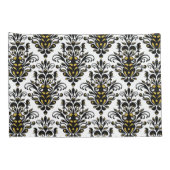 Elegant zwart-wit met aanraking van gouddemper kussensloop (Achterkant-Rechts)