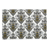 Elegant zwart-wit met aanraking van gouddemper kussensloop (Voorkant-Rechts)