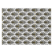 Elegant zwart-wit met aanraking van gouddemper tafelkleed (Voorkant (Horizontaal))