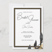 Elegant zwart-wit, met Gold Vrijgezellenfeest Kaart (Voorkant)