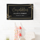 Elegant zwart-wit, met gouden weddenschappen spandoek (Insitu)