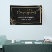 Elegant zwart-wit, met gouden weddenschappen spandoek (Beurs)