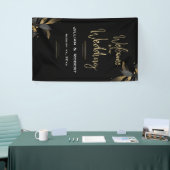 Elegant zwart-wit, met gouden weddenschappen spandoek (Beurs)