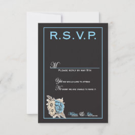 Elegant zwart-wit met lichtblauwe details