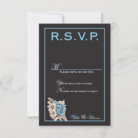 Elegant zwart-wit met lichtblauwe details (Voorkant)