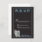 Elegant zwart-wit met lichtblauwe details (Voorkant / Achterkant)