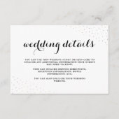 Elegant zwart-wit met Stippen bruiloft - Gegevens Informatiekaartje (Voorkant)