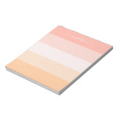 Elegant zwart-wit, met strips ontworpen naam notitieblok (Linkerzijde)