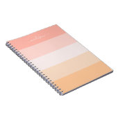 Elegant zwart-wit, met strips ontworpen naam notitieboek (Rechterzijde)