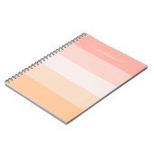 Elegant zwart-wit, met strips ontworpen naam notitieboek (Linkerzijde)