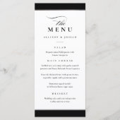 Elegant zwart-wit met zilveren accent menu (Voorkant)