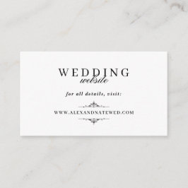  Elegant zwart-wit Mini Details Informatiekaartje