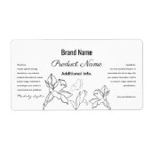 Elegant zwart-wit minimale productetiket etiket (Voorkant)