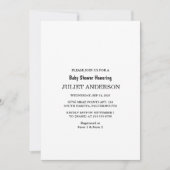 Elegant zwart-wit minimalistisch Baby shower Kaart (Voorkant)